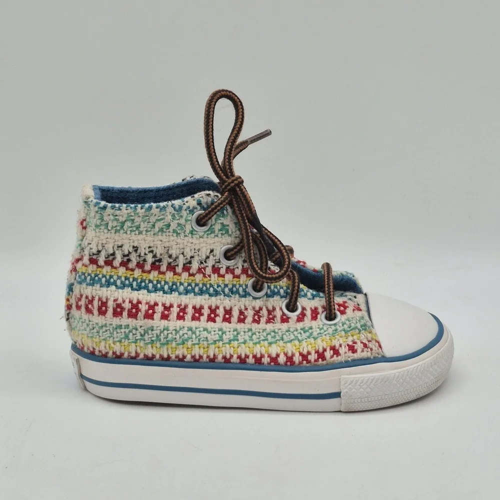 Converse Chuck Taylor All Star Shoes Infants Size 7 Multi Knit‎ High Top 746956F